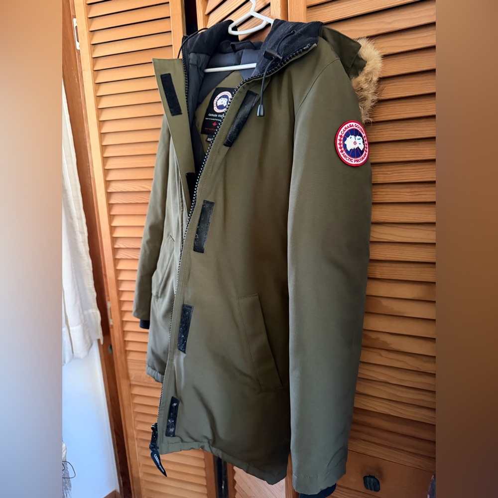 Authentic Canada Goose  Olive Green Parka Jacket with Fur Hood